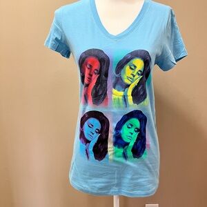 Lana Del Rey Baby Blue Graphic T Shirt Size Medium